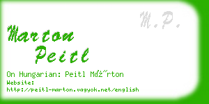 marton peitl business card